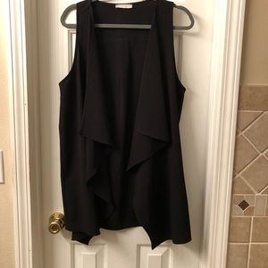 Lush Black Waterfall Vest